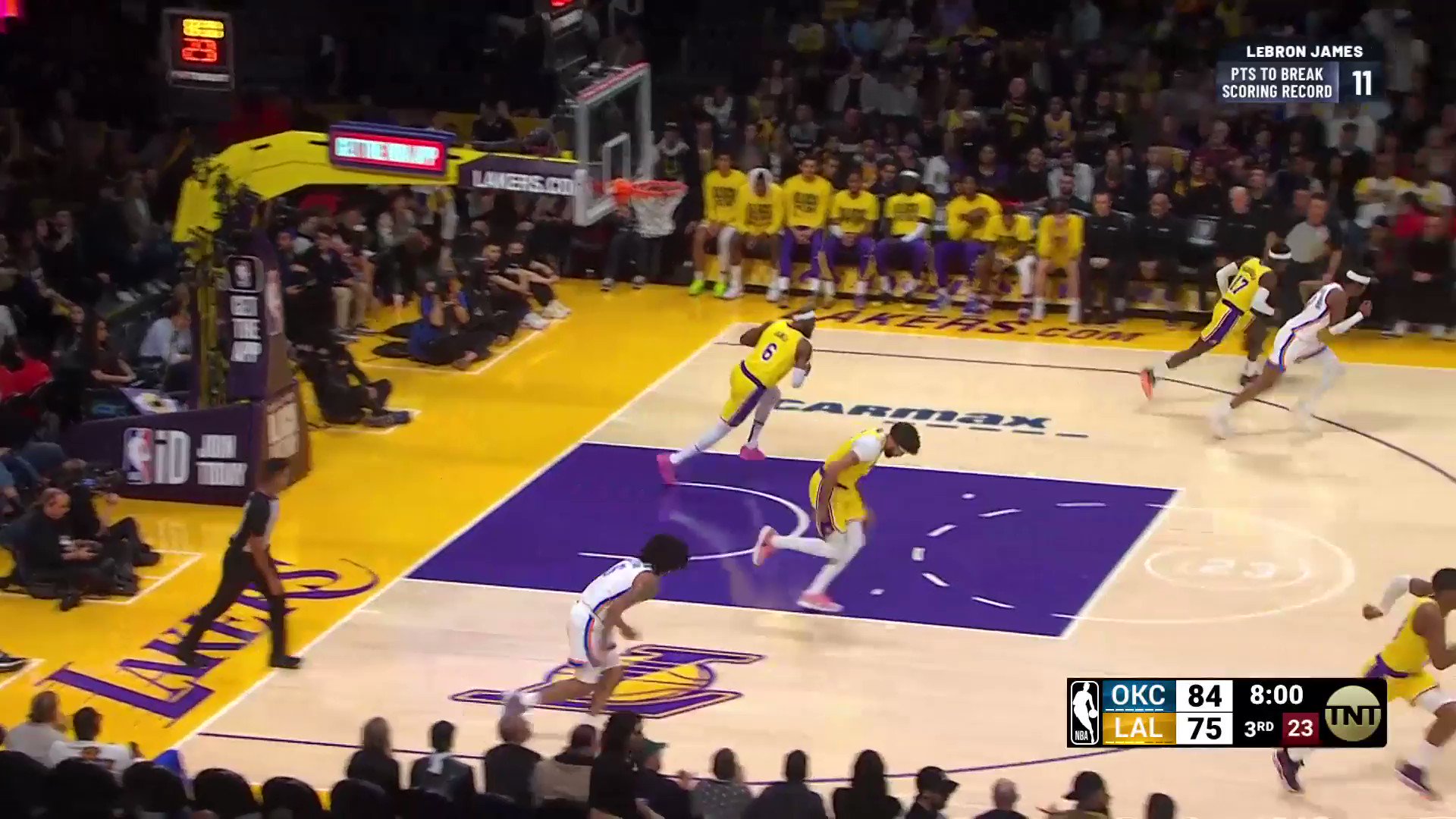 NBA on Twitter "BACKTOBACK LEBRON THREES. 🤯 He's 8 points away from