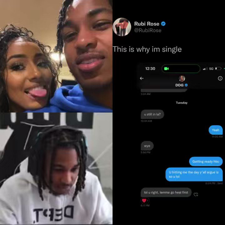 Daily Loud on Twitter: "DDG responds to his ex Rubi Rose leaking their DMs while he tryna fix things with Halle Bailey 👀🤦‍♂️ https://t.co/LrrQoOyVbB" / Twitter