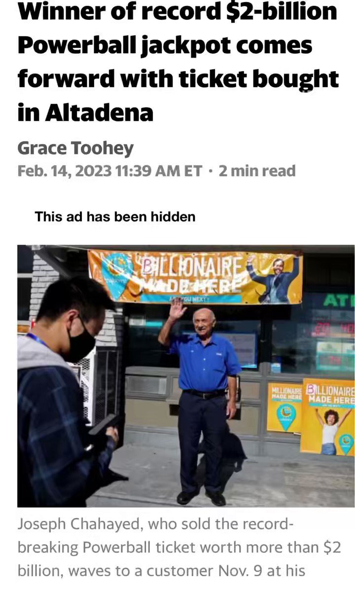 The man who won the record-breaking $2.04-billion Powerball jackpot after buying the prized ticket at an Altadena gas station in November has come forward to collect his winnings.
Edwin Castro won the