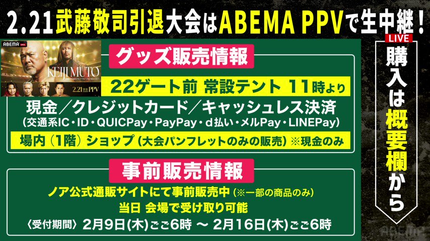 ちゃんドラ様専用 武藤敬司 引退試合 東京ドーム 2/21 アリーナA席 連