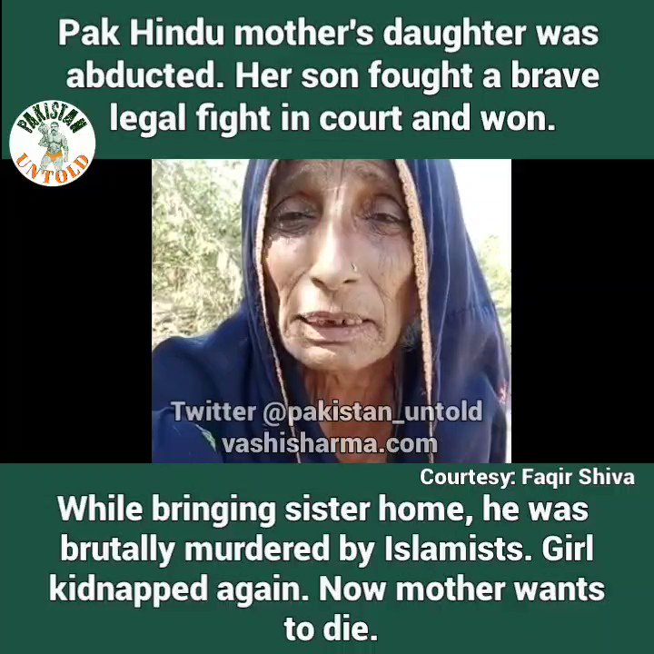 Pakistan Untold On Twitter Pak Hindu Daughter Abducted Brave Son Got Her Liberated Son K