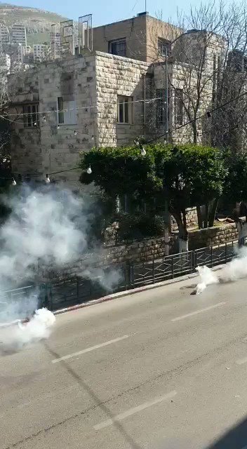 RT @V_Palestine20: Israeli occupation forces fire tear gas bombs at Palestinians in Nablus. https://t.co/BzWmaZ0bLK