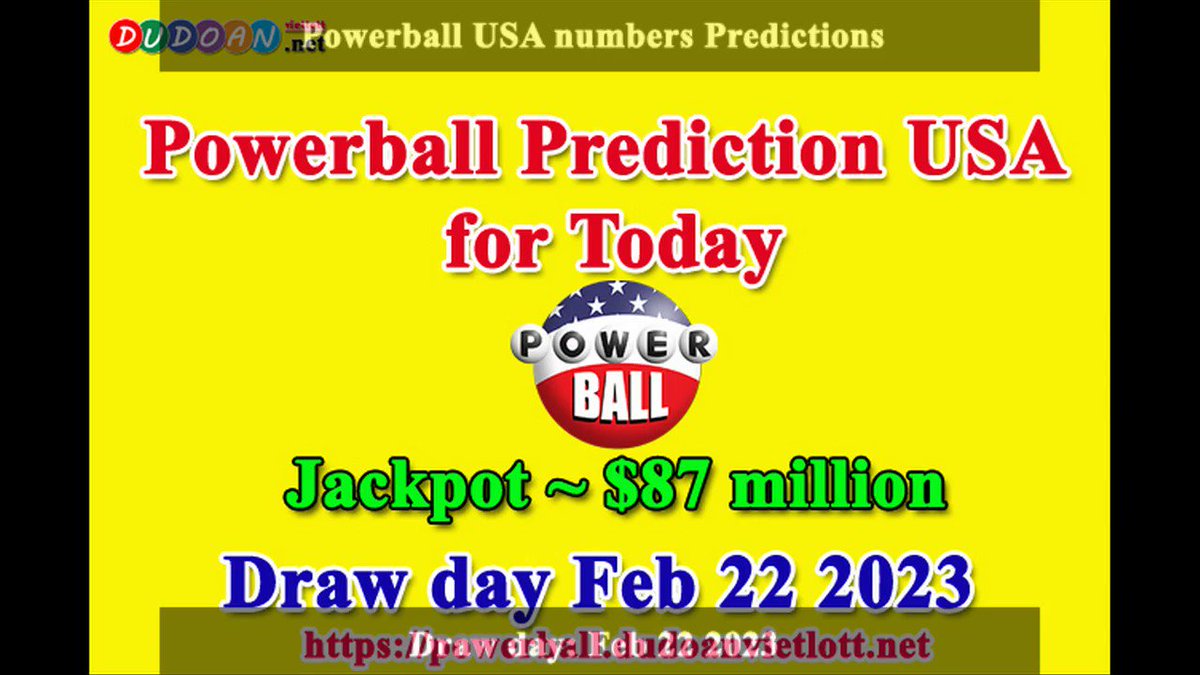 How to get Powerball USA numbers predictions on Wednesday 22-02-2023? Jackpot ~ $87 million -> https://t.co/cuiYbBl6yl https://t.co/tX1mK2robO