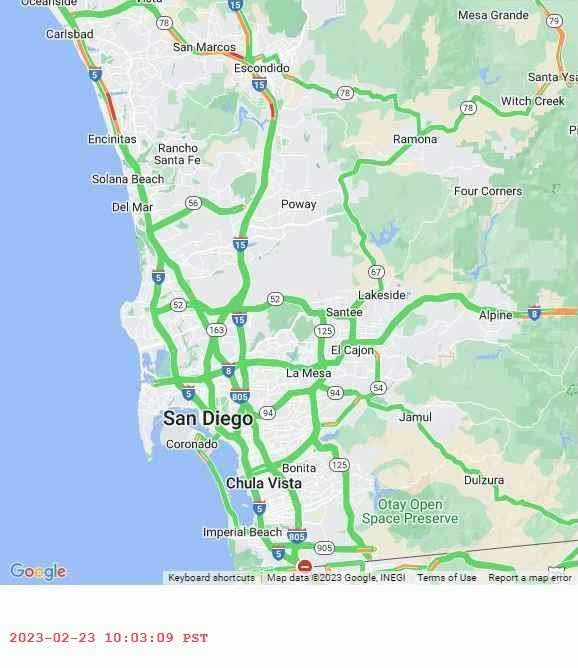 World Traffic Maps on Twitter: "World Traffic Map animation timelapse of San Diego traffic 2023 