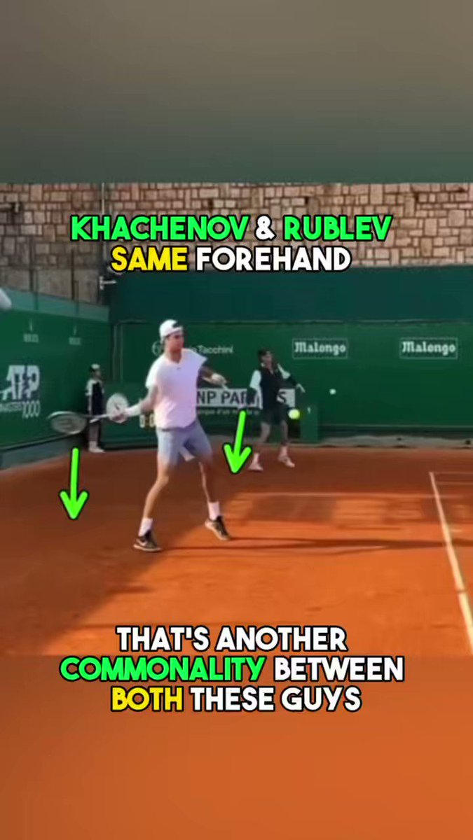Image for the Tweet beginning: The khachanov and Rublev forehands