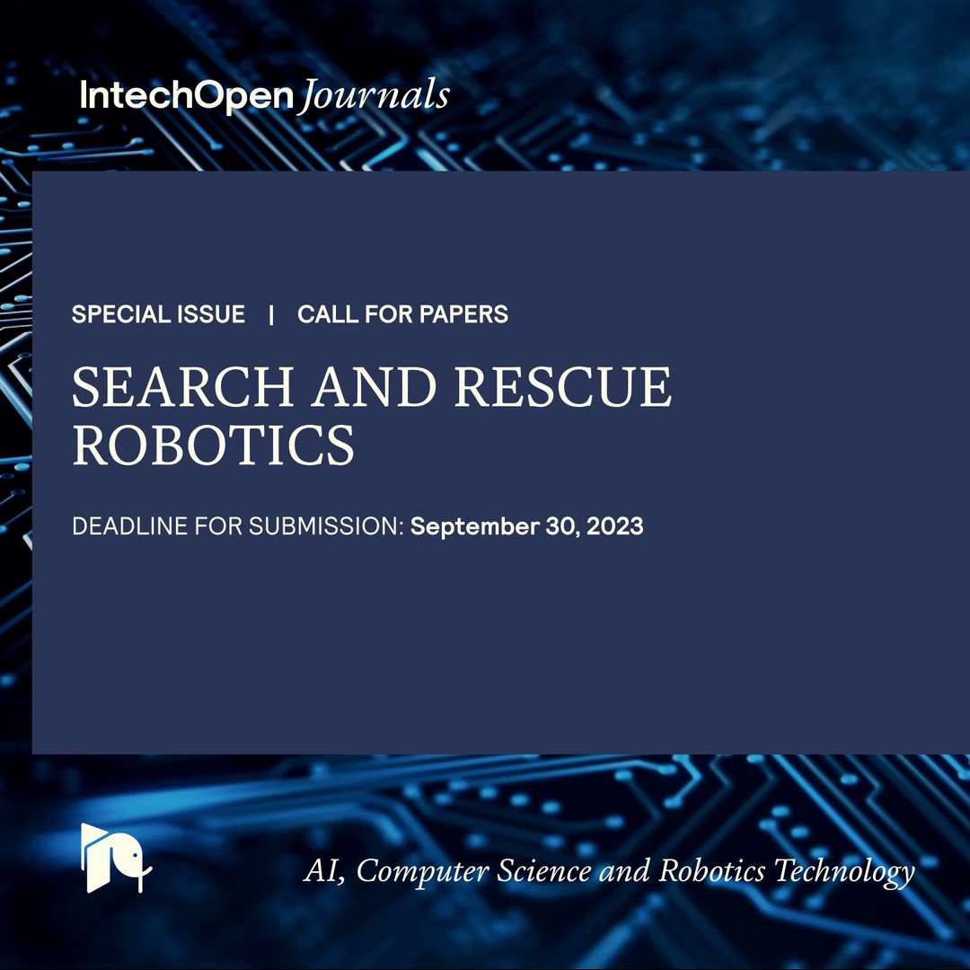 IntechOpen on Twitter "Search and Rescue Robotics is the latest