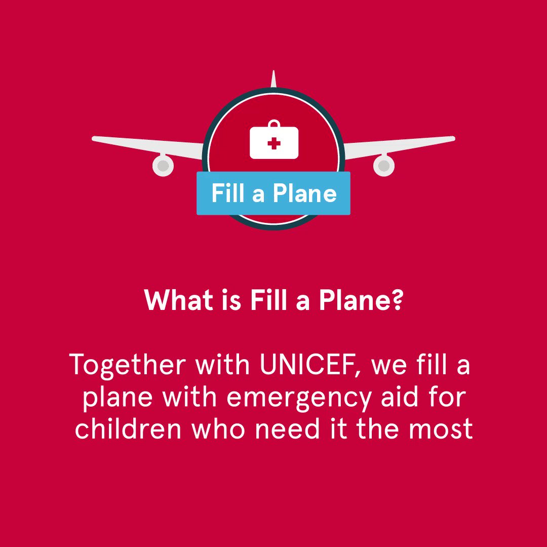 Together with UNICEF, we fill a plane with emergency aid for children who need it the most💙❤️ This year, the plane is loaded with emergency aid for drought-stricken children that are affected by the region’s worst hunger crisis in 40 years.

@UNICEFNorge #fillaplane https://t.co/toMTMSS5ys
