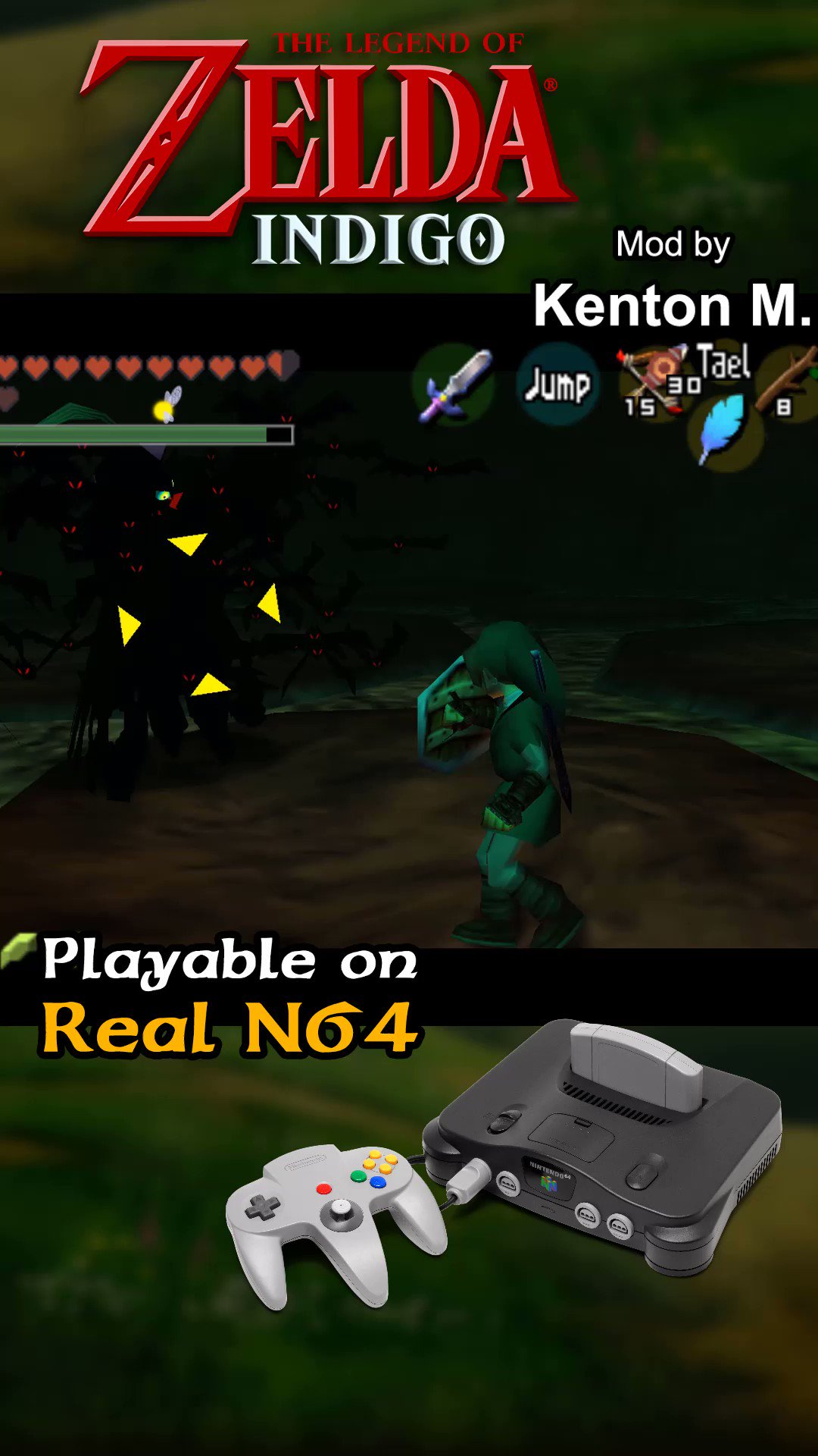 Play Nintendo 64 Zelda Ocarina Of Time Indigo v0.1.0 Online in your browser