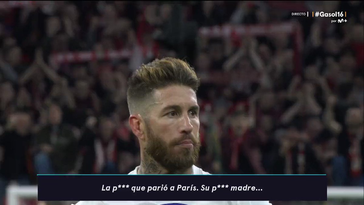 RT @TotalFootbol: Sergio Ramos: “F*ck the wh*re that gave birth to Paris. Motherf****r.”

https://t.co/iYYPsa2uES