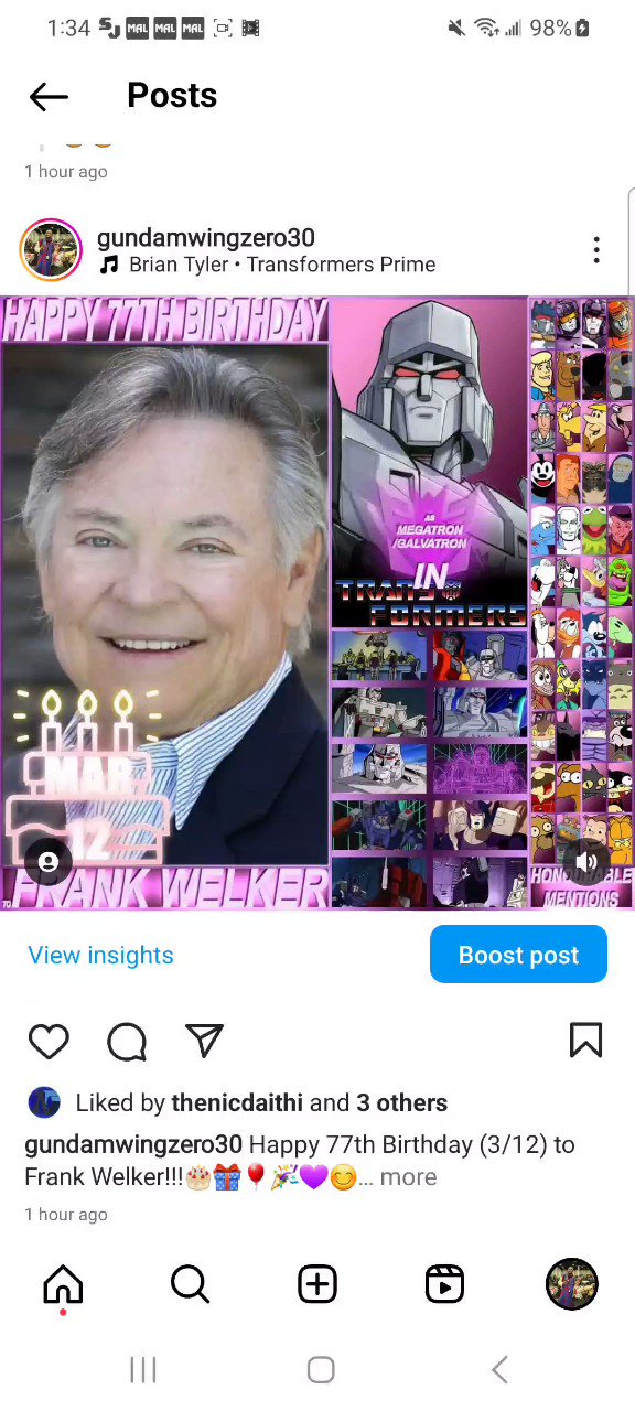 Happy Birthday (3/12) Frank Welker        