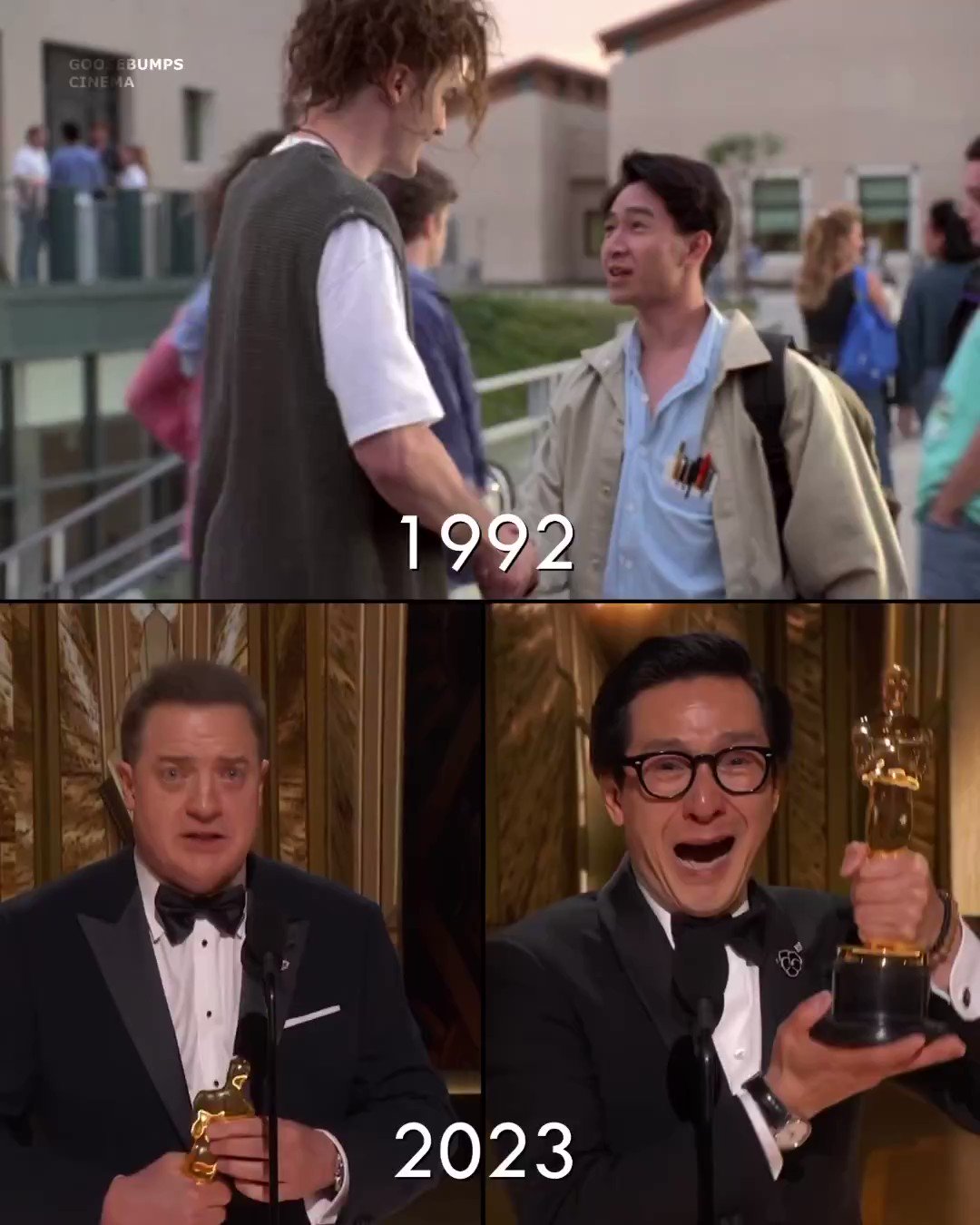 No Film School on Twitter "Brendan Fraser and Ke Huy Quan 1992 2023