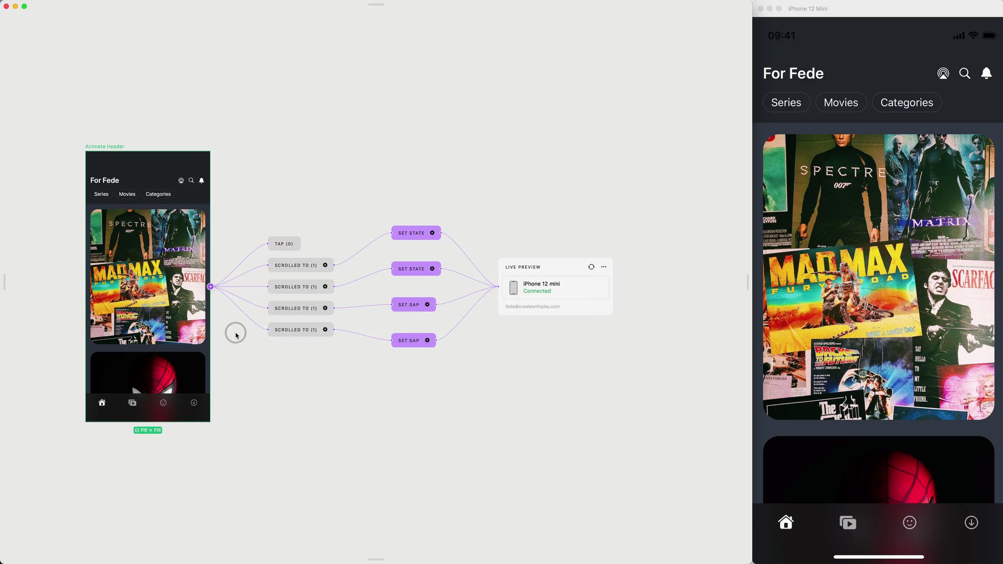Play on Twitter "Can you trigger actions on a scroll event in your