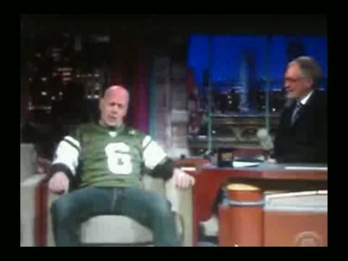 Funny clip from the David Letterman Show, Happy Birthday Bruce Willis  