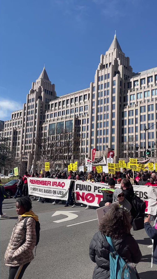 ‼️ You definitely didn’t hear it on on Tucker Carlson or the Washington Post, but several thousand marched in DC this weekend against endless U.