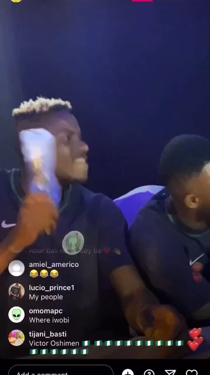 RT @yabaleftonline: The moment Victor Osimhen & Samuel Chukwueze led praise & worship in the Super Eagles camp.

 https://t.co/7qh1RoZA8x