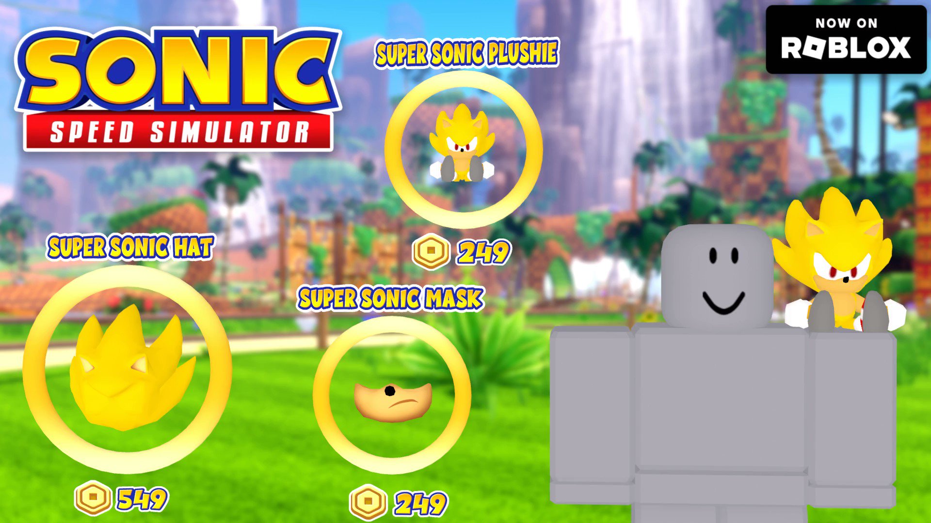 SONIC SE TRANSFORMA EM SUPER SONIC no ROBLOX !! (Super Sonic