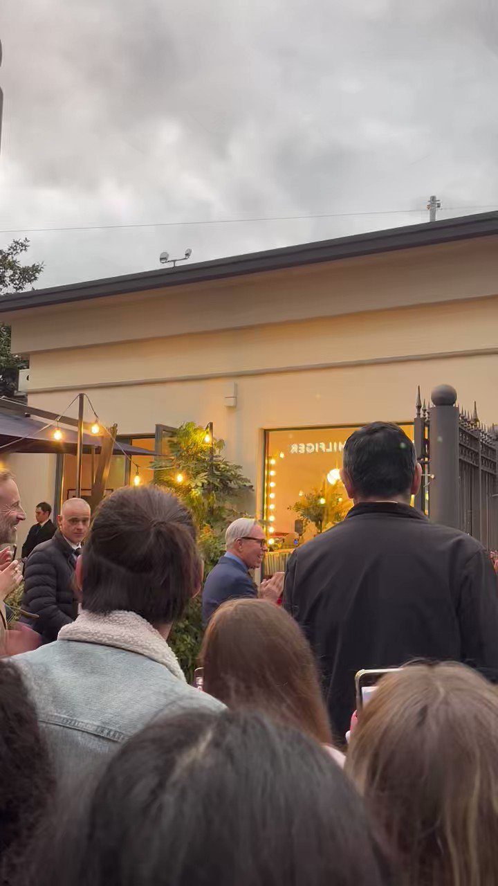 Fans sang happy birthday to Tommy Hilfiger today in Milan via 