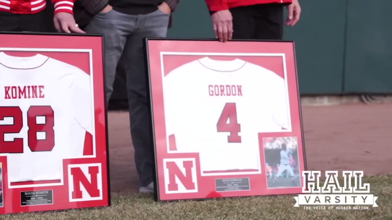 Hail Varsity on X: The first jerseys retired by #Huskers baseball 👏 What  a night for Alex Gordon, Shane Komine and Darin Erstad.   / X