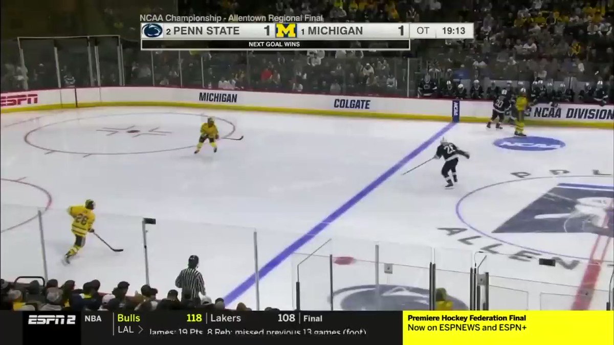Patrick Barron 🐻🦬🏈 on Twitter "Michigan hockey defeates Penn State in