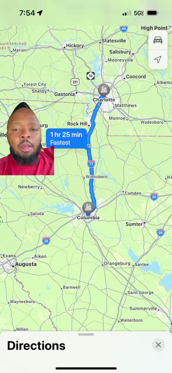 Kevín on Twitter "How far is Columbia SC from Charlotte, Raleigh, and