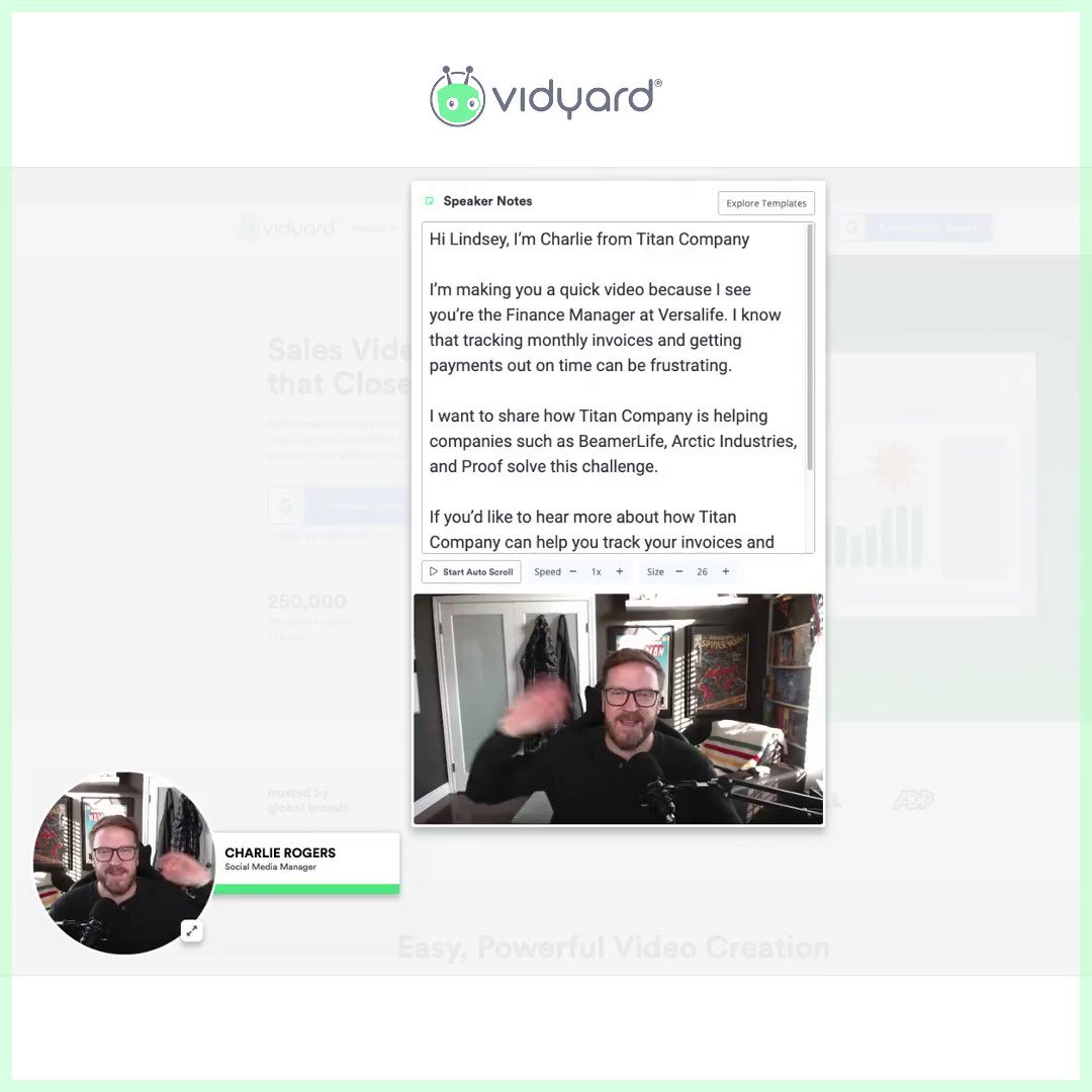 Vidyard on Twitter "Stay on script and record with confidence. Vidyard