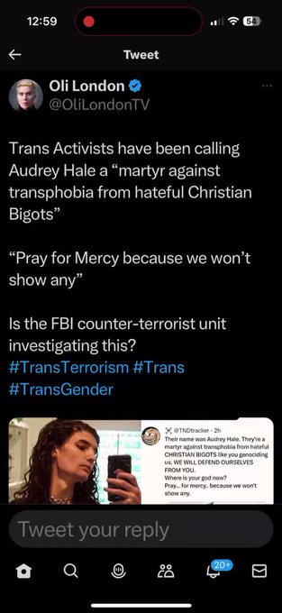 Thank you for exposing the violence in the trans movement @OliLondonTV I will not be associating myself