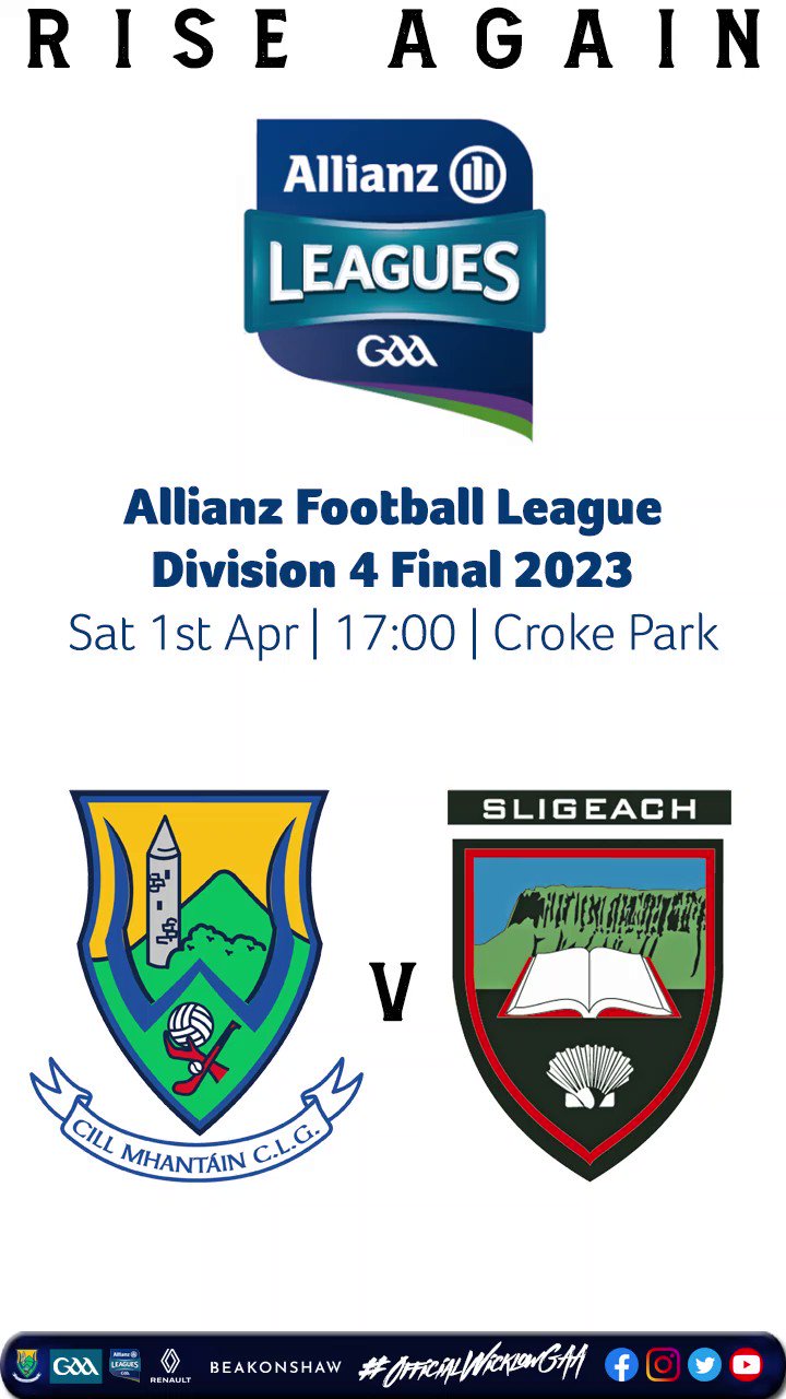 Allianz Football League Fixtures 2023 - Wicklow GAA