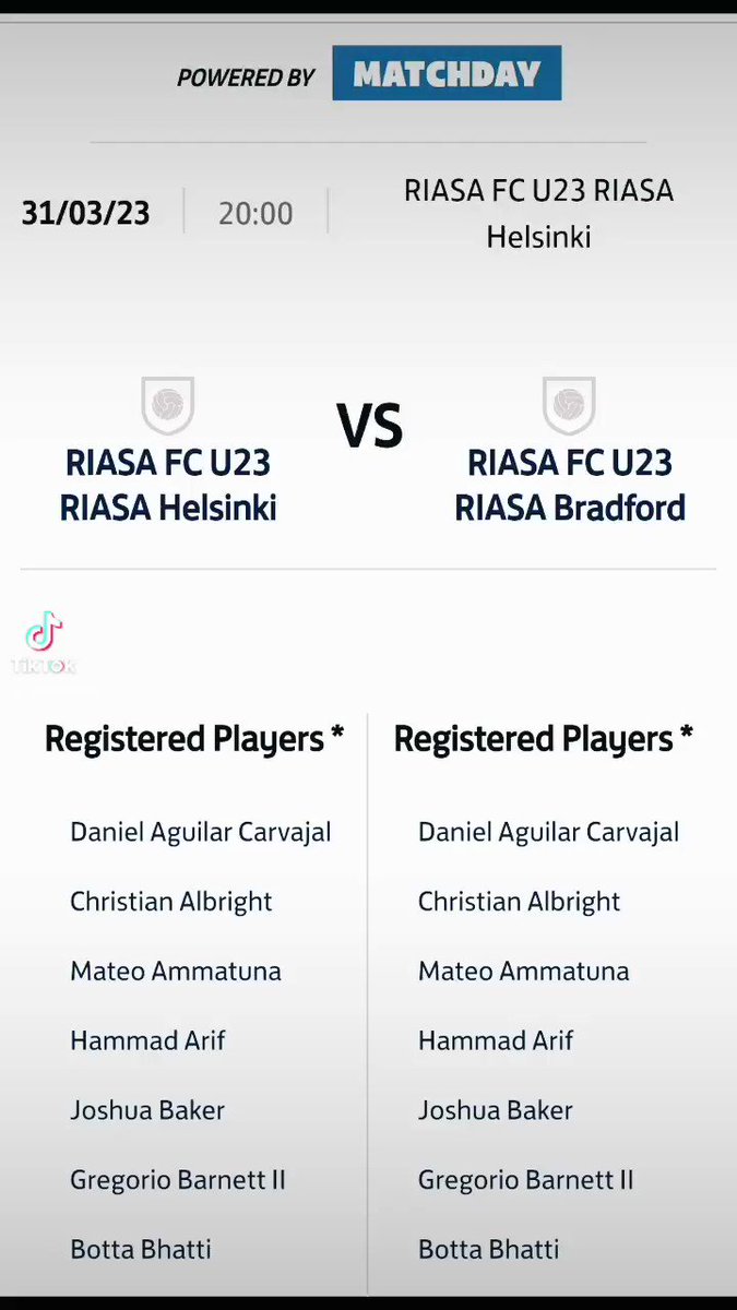 My 196th match of the season @RIASA_Soccer  Helsinki u23 Vs @RIASA_Soccer Bradford u23 #mjg more match videos here https://t.co/vtnHxTCyMn and match photos here https://t.co/0QaxsugO5i
@RIASAMatchday https://t.co/NkqpAcUdcU