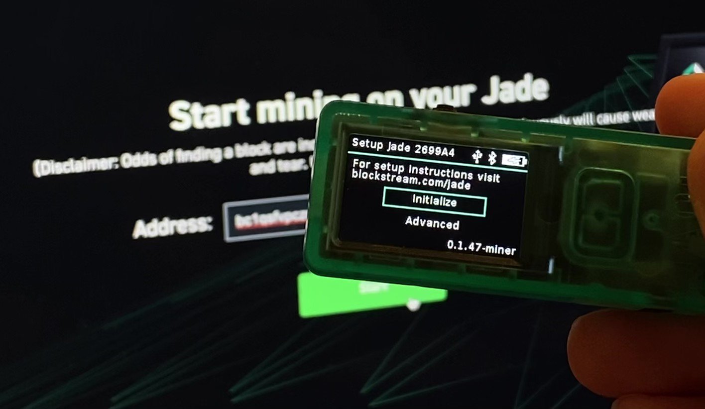 Blockstream on X: Check out the specs on our new #Bitcoin mining machine,  the #BlockstreamJade! Got a spare Jade lying around? Load up Jade  0.1.47-miner and start hashing. Always verify your seed