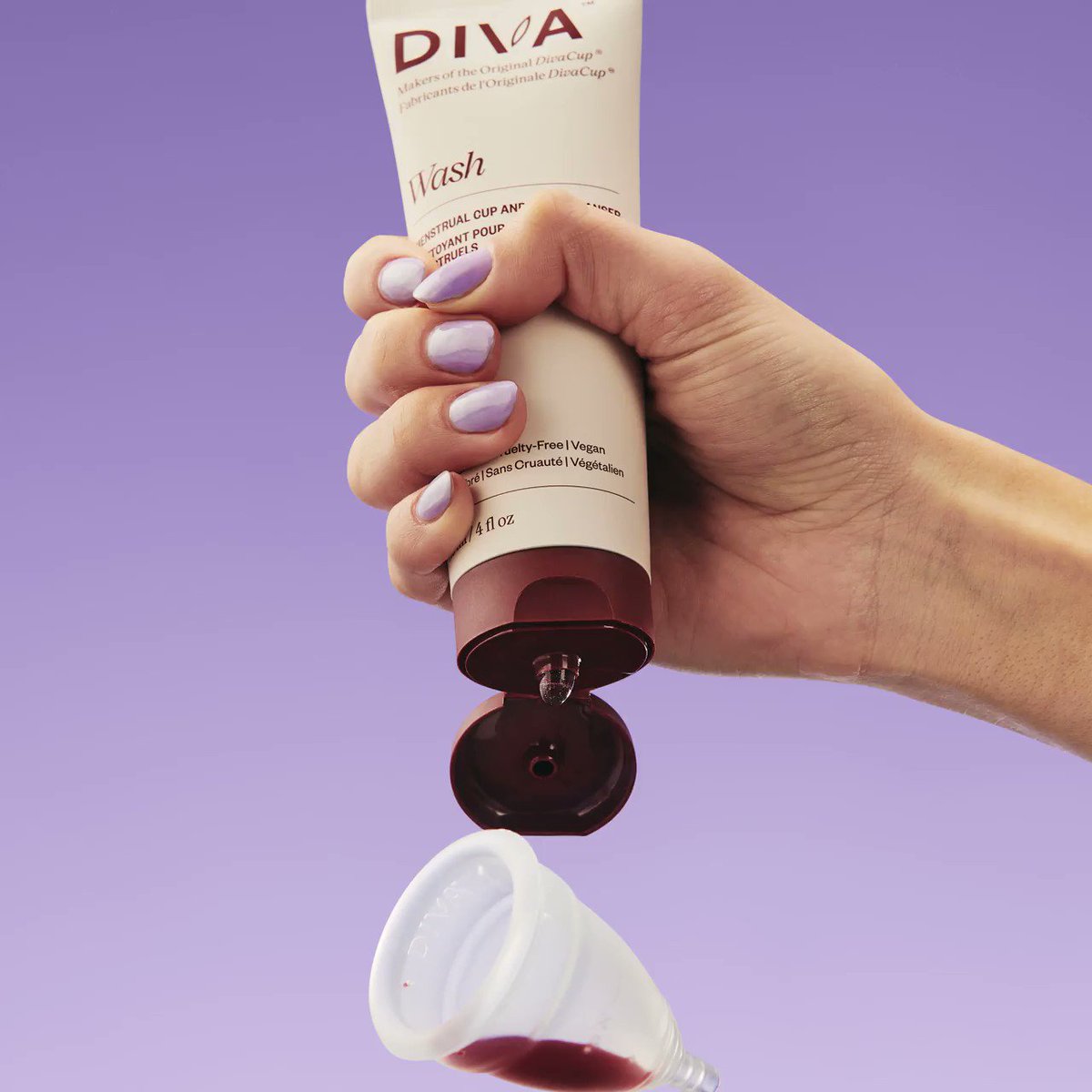 Divawash Menstrual Cup Cleaner, 100% Plant Based - 118 ml