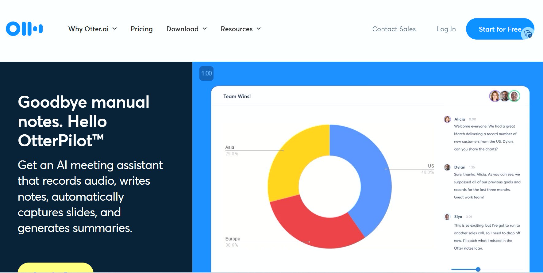 Paul Couvert on Twitter: "4. Otter AI Say goodbye to manual notes. Get an AI  meeting assistant that records audio, writes notes, captures slides, and  generates summaries. https://t.co/W4npeV99vn https://t.co/nGLFngnM71" /  Twitter