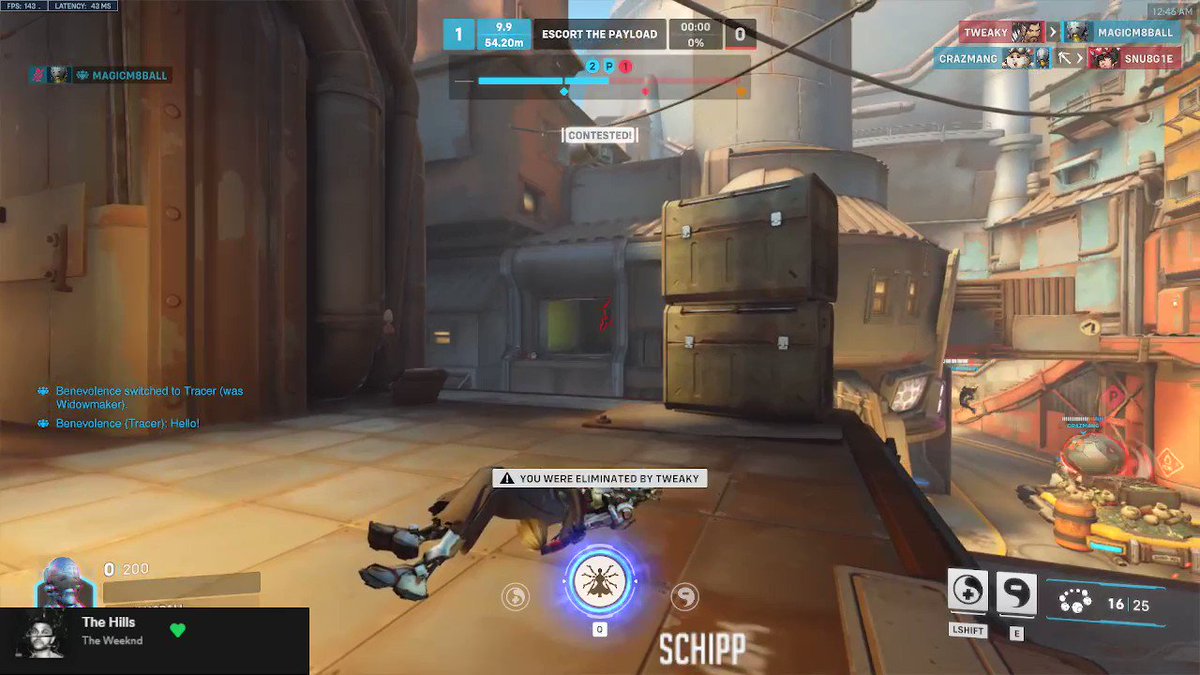 Can we please get a new crosshair for tracer because this one is impossible  to watch : r/OverwatchLeague