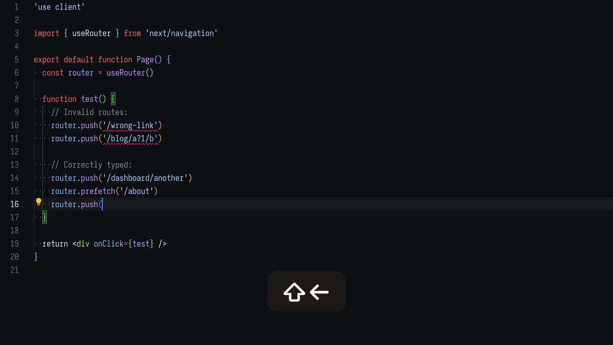 Shu on Twitter: "Adding it to Router APIs, `router.push()` etc.: 1. Works in both editors and `next build` 2. No plugin or config needed 3. It feels great https://t.co/nqj78NBqET" / Twitter Shu on Twitter: "Adding it to Router APIs, `router.push()` etc.: 1. Works in both editors and `next build` 2. No plugin or config needed 3. It feels great https://t.co/nqj78NBqET" / Twitter