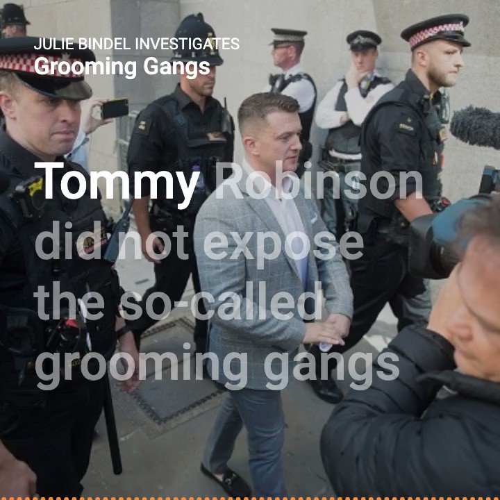 Julie Bindel on Twitter: "Tommy Robinson 'exposed the grooming gang