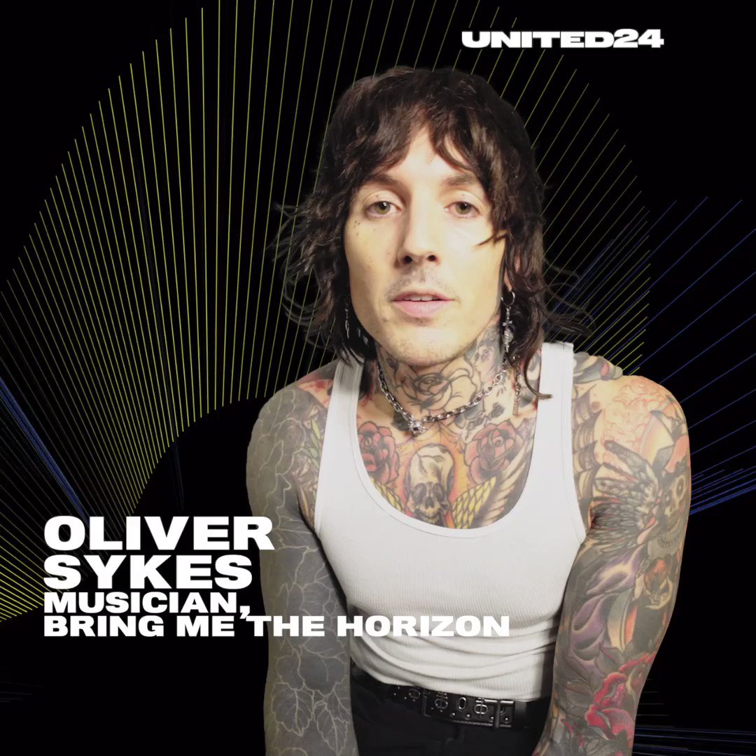 UNITED24 on X: British musician and Bring Me the Horizon @bmthofficial  frontman, Oliver Sykes, constantly supports Ukraine. Thank you, Oli! We can  hear your heart! #StandWithUkraine️    / X