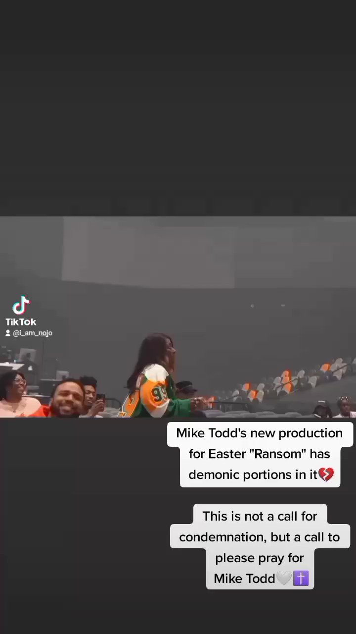 Prod_By_NoJo on Twitter: "Everyone please pray for Pastor Mike Todd & Transformation Church They have an Easter production "Ransom" & it has a demonic portion in it. Everytime someone is speaking