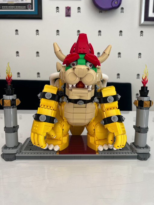 Bowser is finished & I love him! I had so much fun putting this Lego set together! I can't wait to build