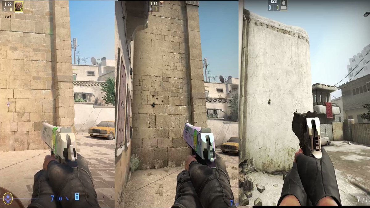 Yeff on Twitter "Side by side Deagle shooting CS2 CSGO CSGO BETA (2012) Notice how much