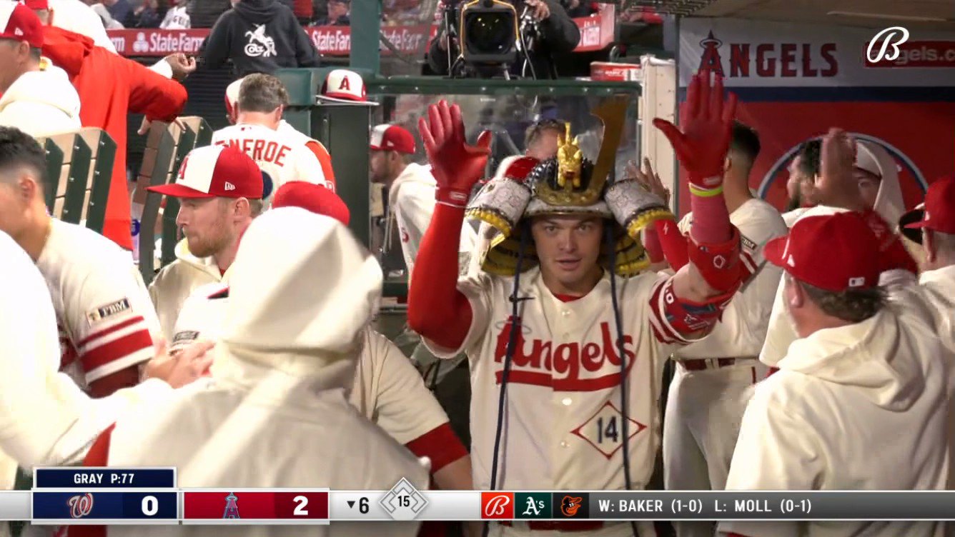 Anaheim Sports on X: Hi Mom! 😍💐✓ Logan O'Hoppe gives a shoutout to his  mom Angela after hitting his fourth home run of the season for the Angels.  What a fantastic start