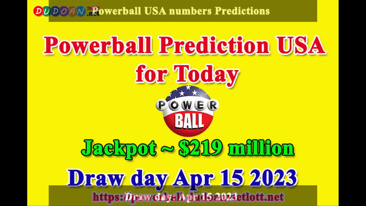 How to get Powerball USA numbers predictions on Saturday 15-04-2023? Jackpot ~ $219 million -> https://t.co/FiYJITIYzr https://t.co/qWGEyxxtRt