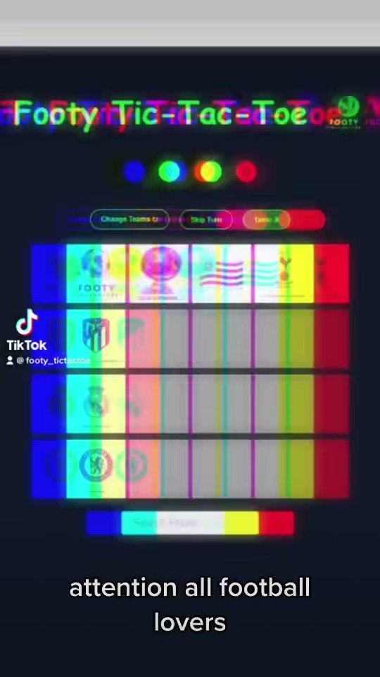 Footy Tic Tac Toe #fyp #soccer #football #footballtictactoe #footytict