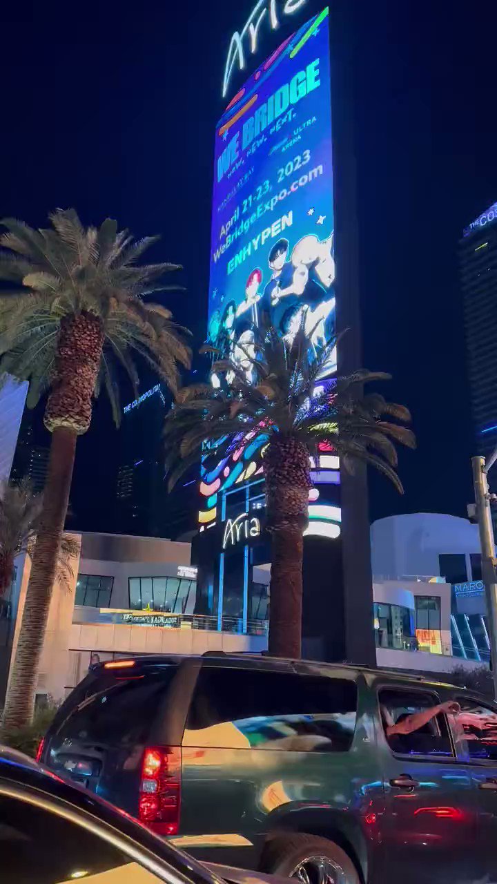 aki 𓅭 on Twitter "the huge billboards for ENHYPEN! Las Vegas is ready