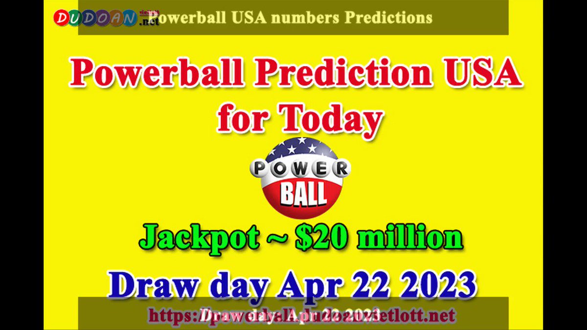 How to get Powerball USA numbers predictions on Saturday 22-04-2023? Jackpot ~ $20 million -> https://t.co/geO75gvWGQ https://t.co/lB3X35zMZH