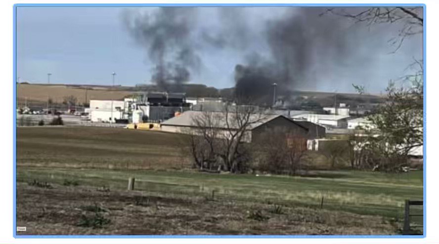 RT @Suzy_1776: ANOTHER food processing plant on fire. This time it is the Tyson plant near Madison Nebraska. https://t.co/M7f3dry0Wr