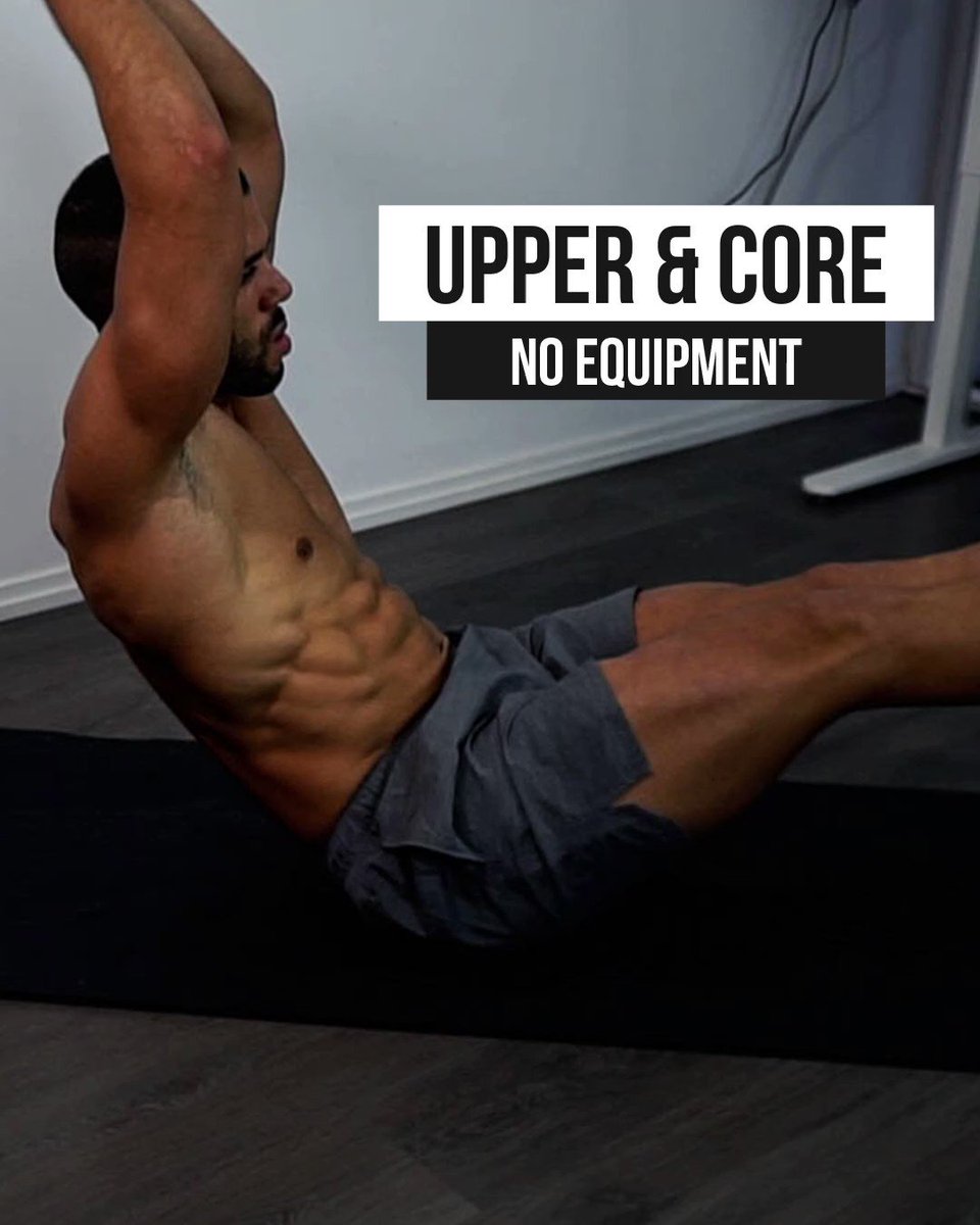 The Gym Society on Twitter "Upper & Core Exercises at Home! (no