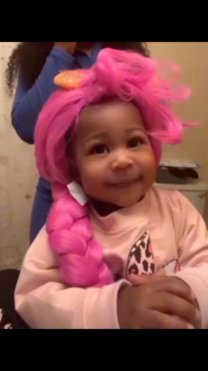 Pink wig outlet toddler