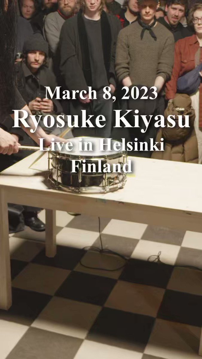 RT @RyosukeKiyasu: March 8, 2023 Ryosuke Kiyasu snare drum solo show in Helsinki, Finland #drummer #percussionist https://t.co/G6wK8vMCDH