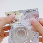 暖めなくても膨らむテープ風船、発売しました!デコレーションパーツはピンク、ブルー、カラフルの3種!