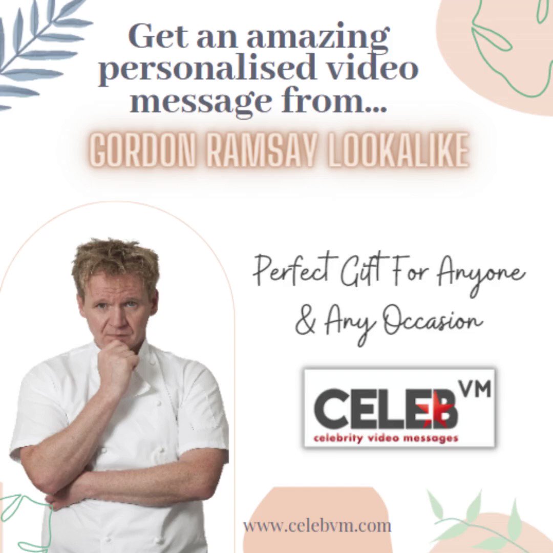 Gordon Ramsay Lookalike has just recorded some more amazing personalised video messages for fans. Order yours now at https://t.co/cvbWfkQCfi #chef #hellskitchen #kitchennightmares #ramsaylookalike #videomessages #giftideas #birthdays 
@RamsayLookalike https://t.co/kByMkaUPfZ