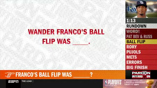 David Schiele WTSP on X: I didn't see an issue with Wander Franco flipping  the ball to himself last night. I know others did. For my hardcore baseball  folks, is it worth